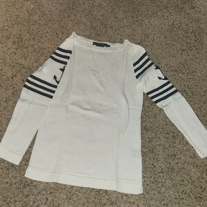 Ralph Lauren White Knit Boatneck Sweater
